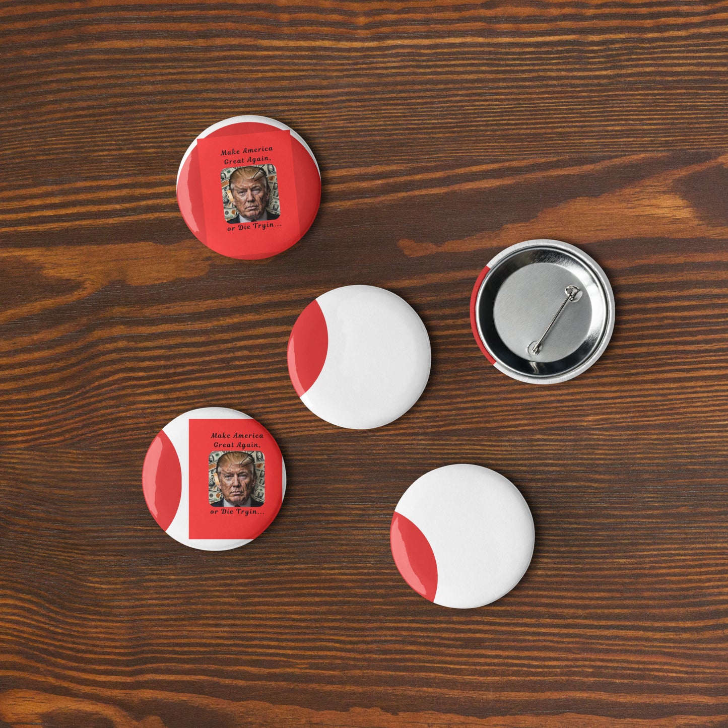 Trump MAGA Set of pin buttons