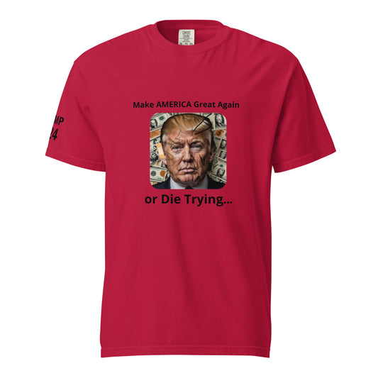 Make America Great Again/2024 Printed on Right Sleeve Unisex Heavyweight t-shirt